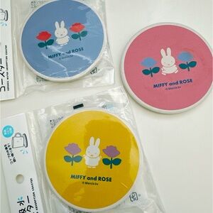 3 Miffy Ceramic coasters! JAPAN EXCLUSIVE